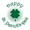 Shamrock clover. Green four leaf clover. St. Patricks Day celebration symbol