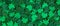 Shamrock confetti texture background banner filled with green lucky clovers