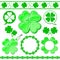 Shamrock design elements collection