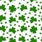 Shamrock and four leaf clover seamless pattern.