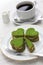 Shamrock green cake