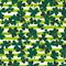 Shamrock green striped trefoil leaf seamless vector pattern.