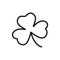 Shamrock icon. Outline vector, Irish clover symbol.