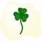 Shamrock icon St. Patrick day Irish symbol.The basic concept of the Trinity. Vector cartoon illustration EPS 10