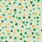 Shamrock leaf love gold glitter green seamless pattern