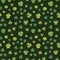 Shamrock seamless pattern. Vector Patricks Day background