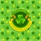 Shamrock symbol for saint patricks day with ribbon