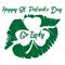 Shamrock with three petals filled with shamrocks