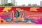 SHANGHAI, CHINA MAY 2017: Shanghai walk street painting wall near Laoximen subway station