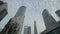 Shanghai downtown, view down jin mao tower, Shanghai World Financial Center, Shanghai Tower