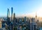 Shanghai Lujiazui Cityscape during the sunset