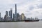 Shanghai panorama day with clouds