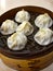 Shanghai Soup Dumplings Xiaolongbao in Bamboo Steamer