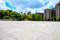 Shanghai square pavement and urban architecture landscape in summer