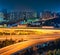 Shanghai viaduct at night