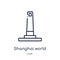 shanghai world financial center icon from monuments outline collection. Thin line shanghai world financial center icon isolated on