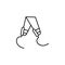 Shank foot, legs icon. Element of prosthetics thin line icon