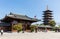 Shanmen and pagoda of historic Baoshan Temple or Treasure Mountain Serene Temple