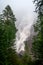 Shannon Falls in full force on the sea to sky highway in Squamish British Columbia Canada