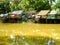 Shanty huts along river