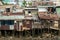 Shanty wooden house in Saigon