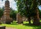 Shaolin, Buddhist monastery and temple in central China. Pagodas, memorial of the high priest of Shaolin temple.