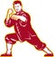 Shaolin Kung Fu Martial Arts Master Retro