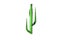 shape green cactus white background 3d rendering