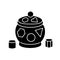 Shape sorter pot black glyph icon