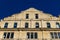 Shaped gable from the building which was formerly the Empire Hotel on the side of the building facing Grand Parade, Bath, England