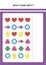 Shapes and Colors. What come next educational logic math game. Completing the Pattern Educational Game for Preschool