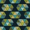 Shapes made of patterned triangles. Seamless background. Logo. Simple design
