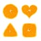 Shapes of orange fruit