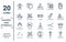 shapes.and.symbols linear icon set. includes thin line fleur de lis, horseman, cube geometrical, angle of acute, christian cross,