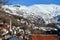 Shar mountain village Zlipotok in winter, and Ovcinec peaksouthern Kosovo