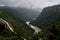 Sharavati River gushing from Jog Falls during monsoon. Karnataka State of India