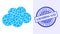 Shard Mosaic Cloud Icon with Laughing Gas Distress Stamp