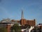 The Shard Tower in London with Airplane