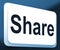 Share Button Shows Sharing Webpage Or Picture Online