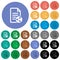 Share document round flat multi colored icons