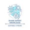 Share expert knowledge concept icon