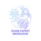Share expert knowledge concept icon