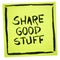 Share good stuff - networking concept