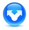 Share icon glassy cyan blue round button
