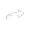 Share option arrow outline icon. Signs and symbols can be used for web, logo, mobile app, UI, UX