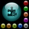 Share plugin icons in color illuminated glass buttons