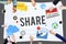 Share Post Media Trending Social Media Concept