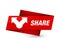 Share premium red tag sign