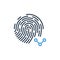 Share sign icon and fingerprint security vector