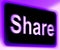 Share Sign Shows Sharing Webpage Or Picture Online